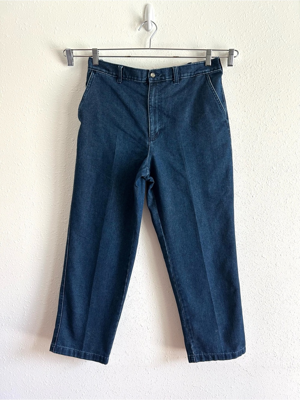 Vintage David Taylor Mens Denim Trousers Blue Jeans 80s Elastic Waist 36x30